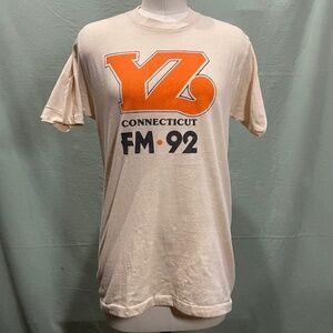 YZ FM 92 Connecticut Radio Station Vintage T-Shirt, Medium